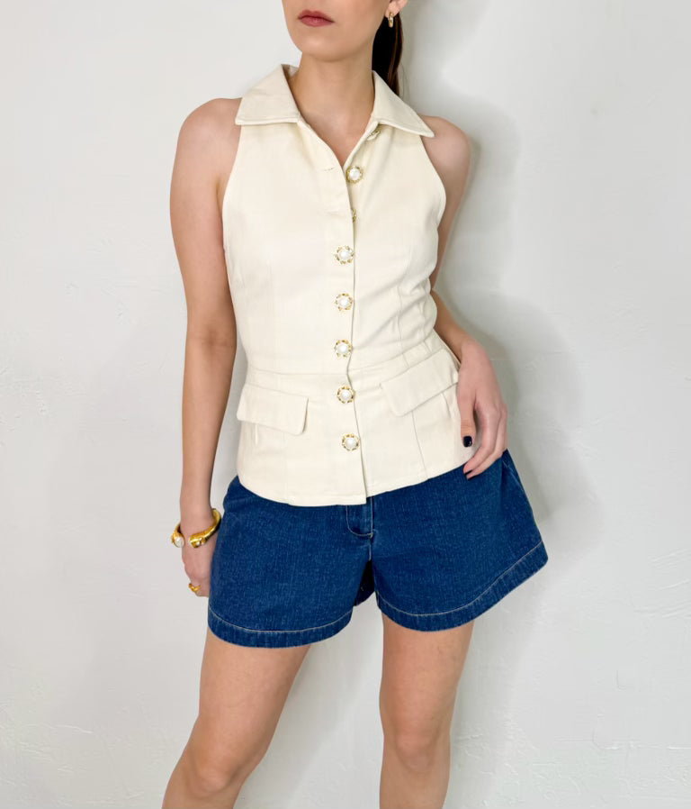 Cindi Top in Ivory