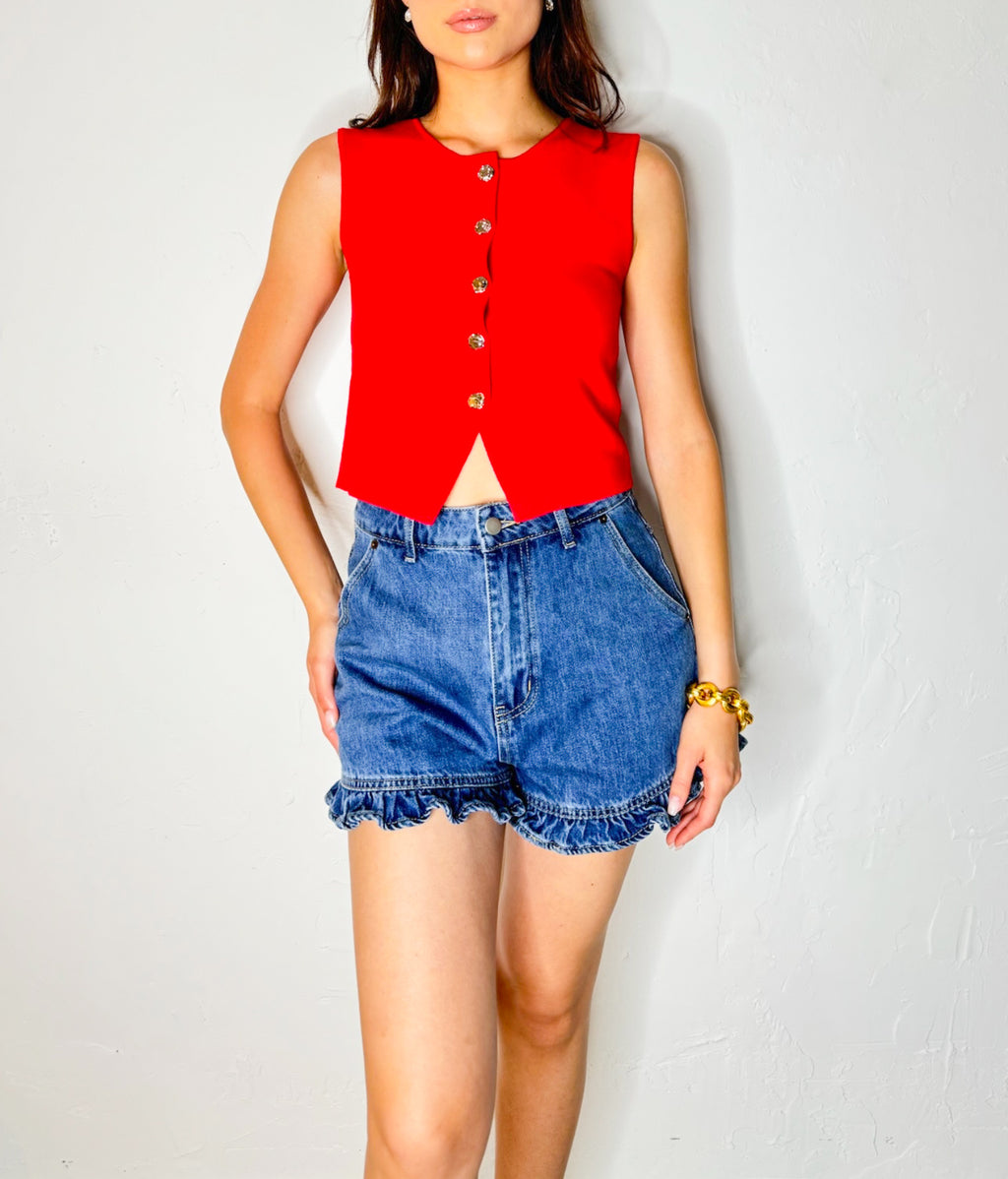Luna Vest in Red