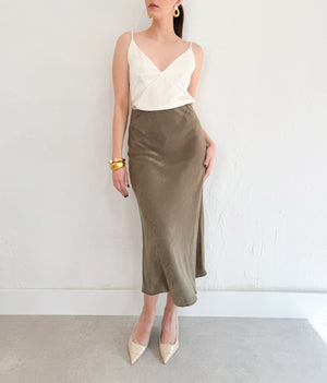Lyla Skirt in Dark Olive