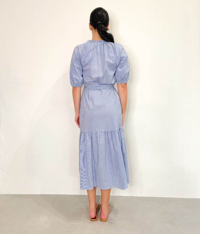 Sammi Dress in Blue/White