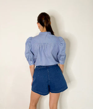 Sammi Top in Blue/white