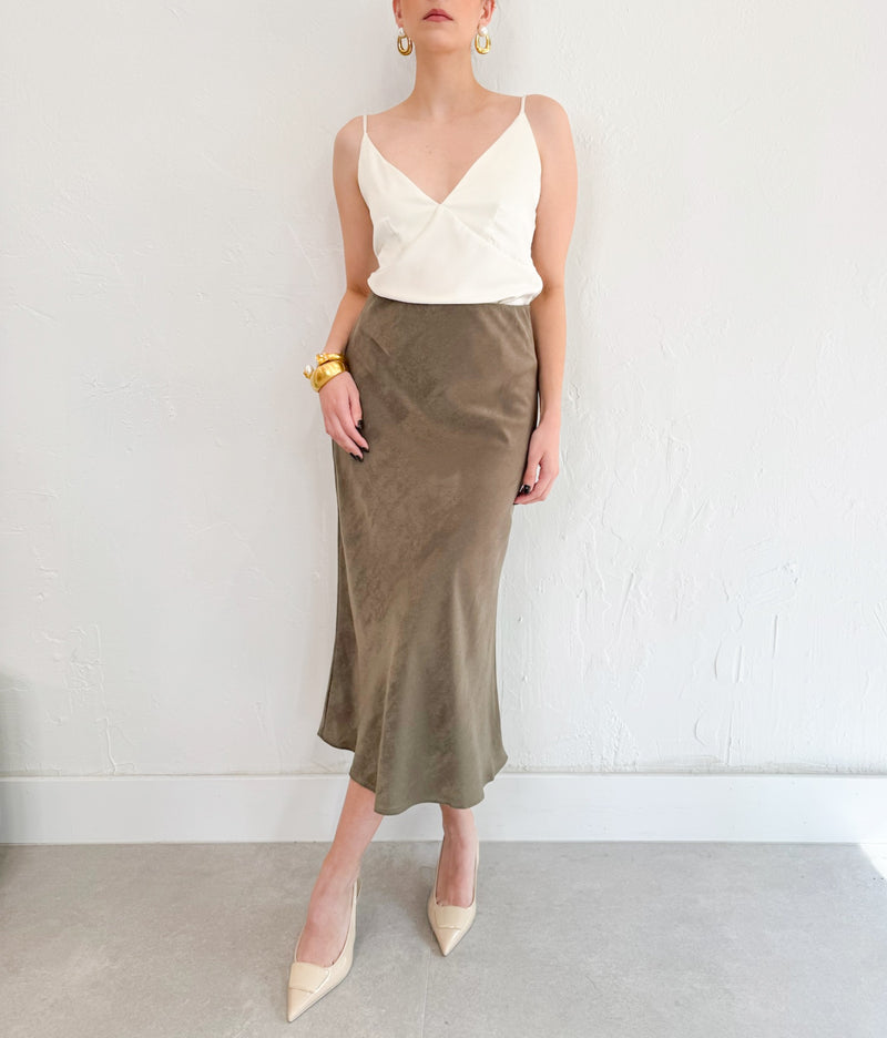 Lyla Skirt in Dark Olive