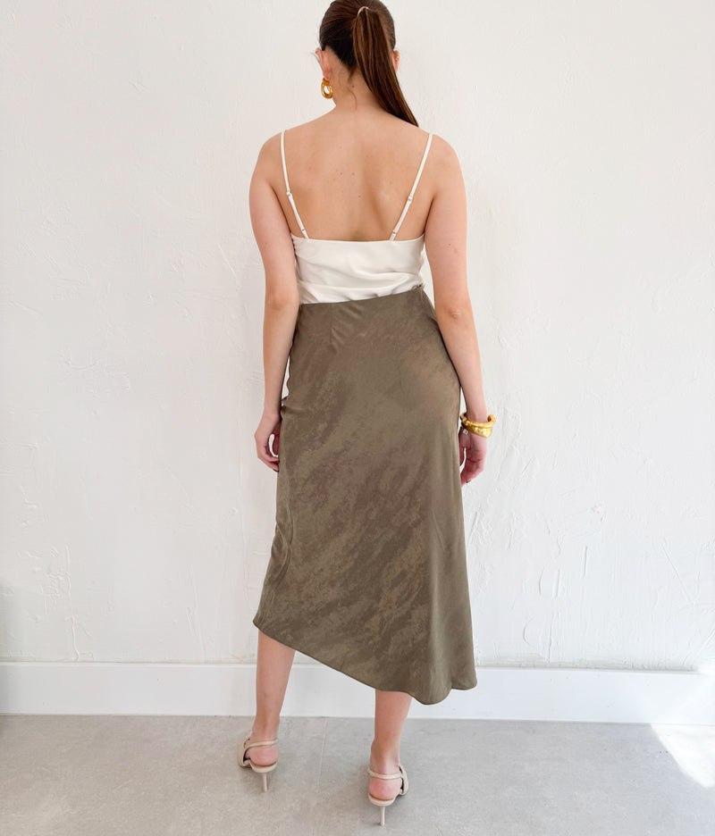 Lyla Skirt in Dark Olive