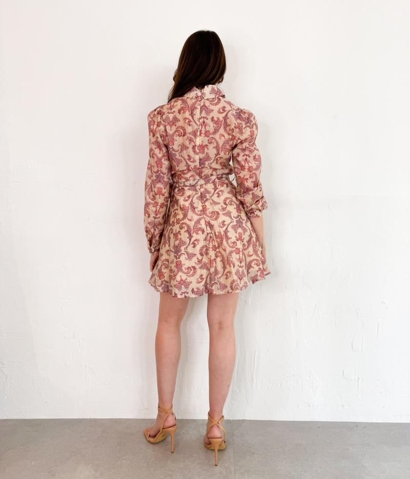 Roxana Dress in Beige/Multi