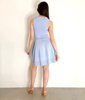 Juliet Knitted Dress in Baby Blue