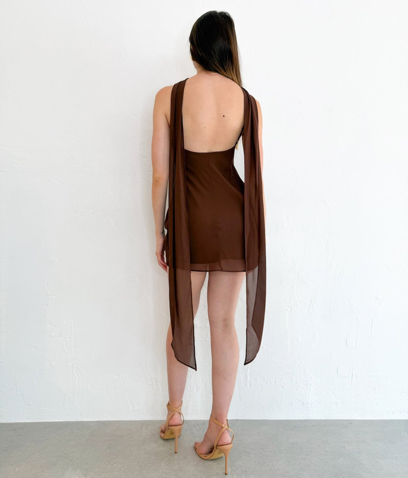 Serena Dress in Chocolate