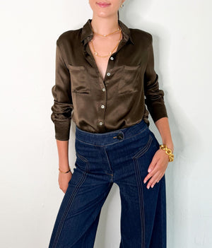 Amy Top in Moss Brown