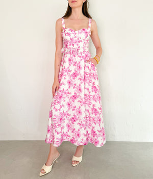 Camila Midi Dress in Pink