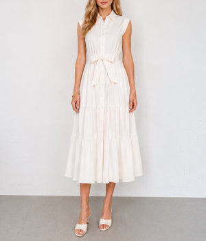 Anastasia Dress in Milk White