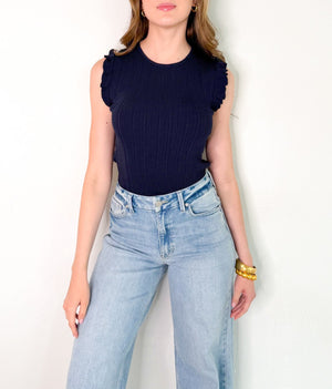 Amara Top in Navy