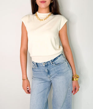 Rachel Top in Ivory