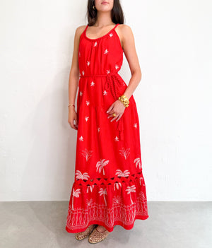 Carly Dress in Coral