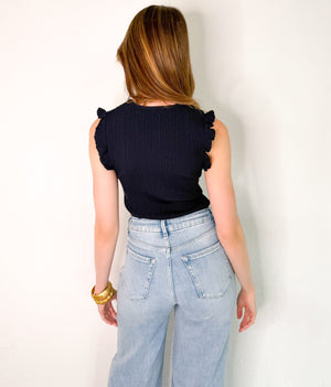 Amara Top in Navy