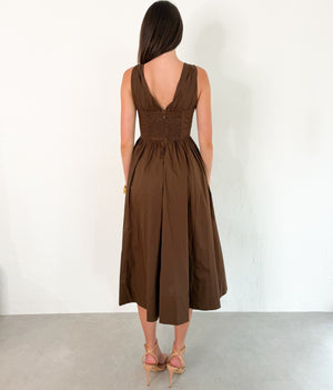 Lindsey Dress in Brown
