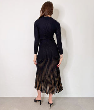 Reese Dress in Black/Gold