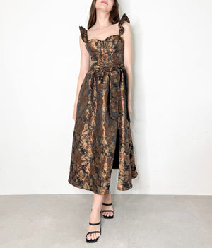 Ivonne Dress in Antique Brown