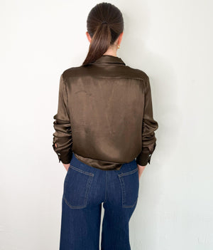 Amy Top in Moss Brown