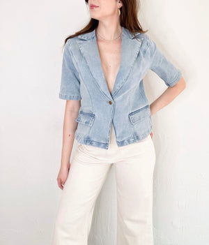 Charlotte Top in Light Denim