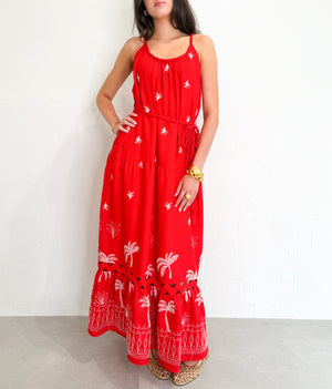 Carly Dress in Coral