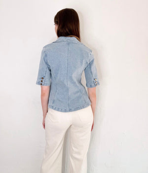 Charlotte Top in Light Denim