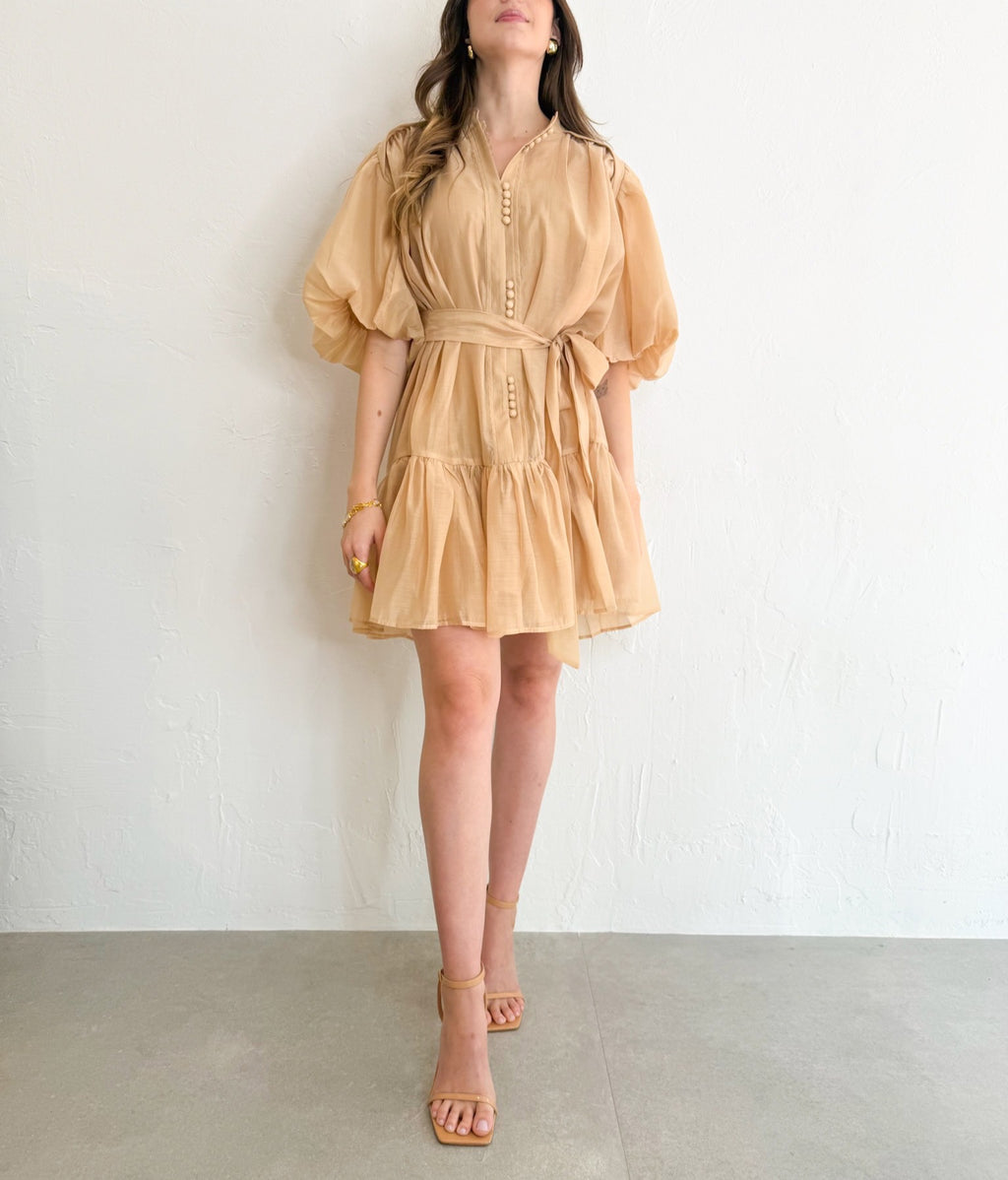 Tova Dress in Beige