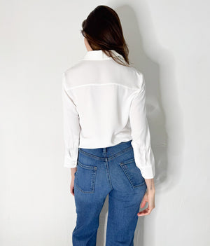 Annie Button Down Shirt in White