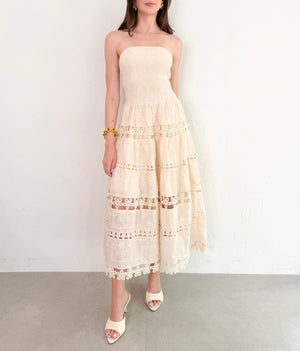 Stephanie Dress in Ecru