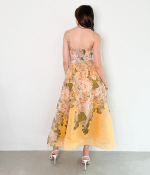 Ashton Dress in Yellow/Multi