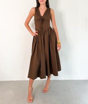 Lindsey Dress in Brown