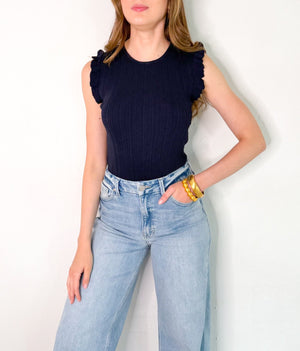 Amara Top in Navy