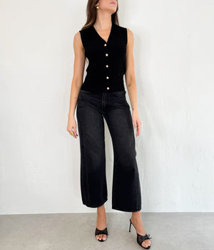 Enzo Barrel Jeans in Black