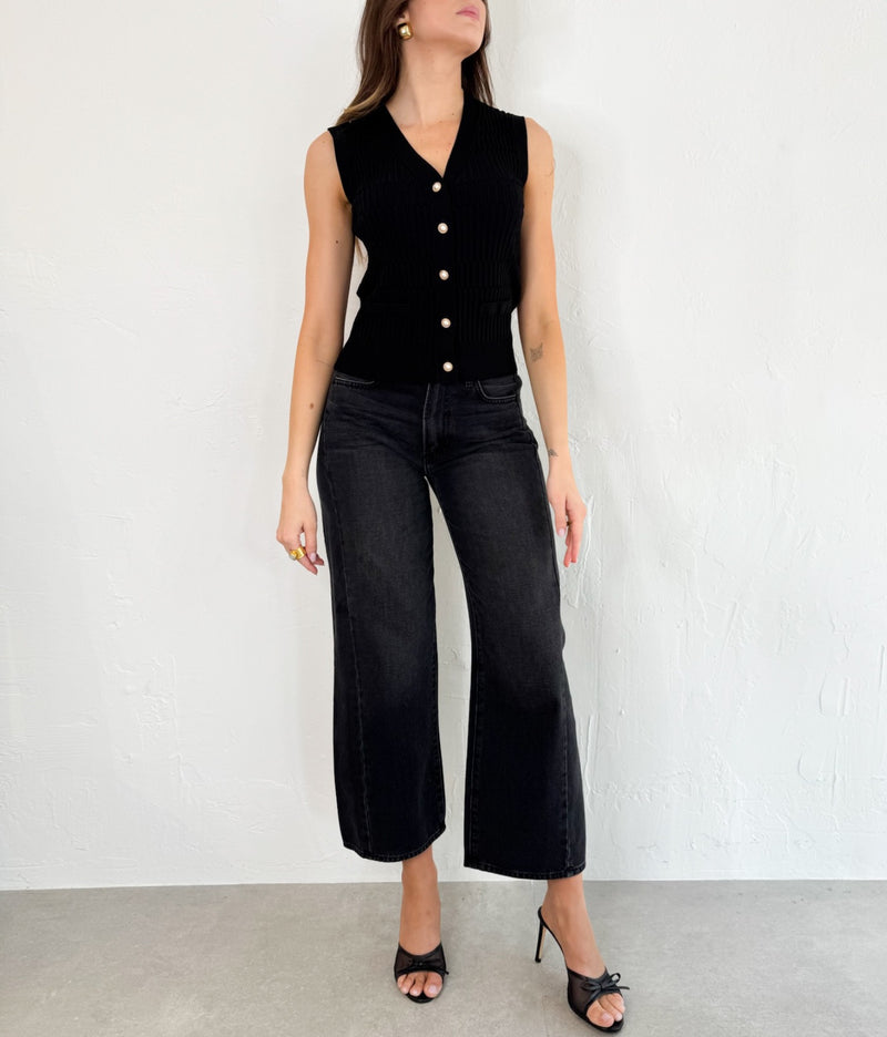 Enzo Barrel Jeans in Black