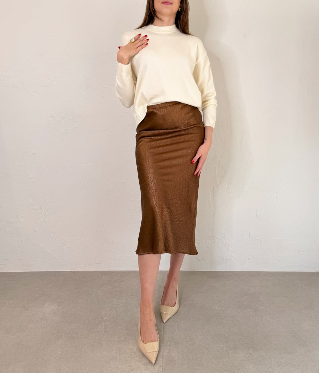 Ivy Skirt in Brown