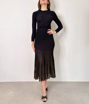 Reese Dress in Black/Gold