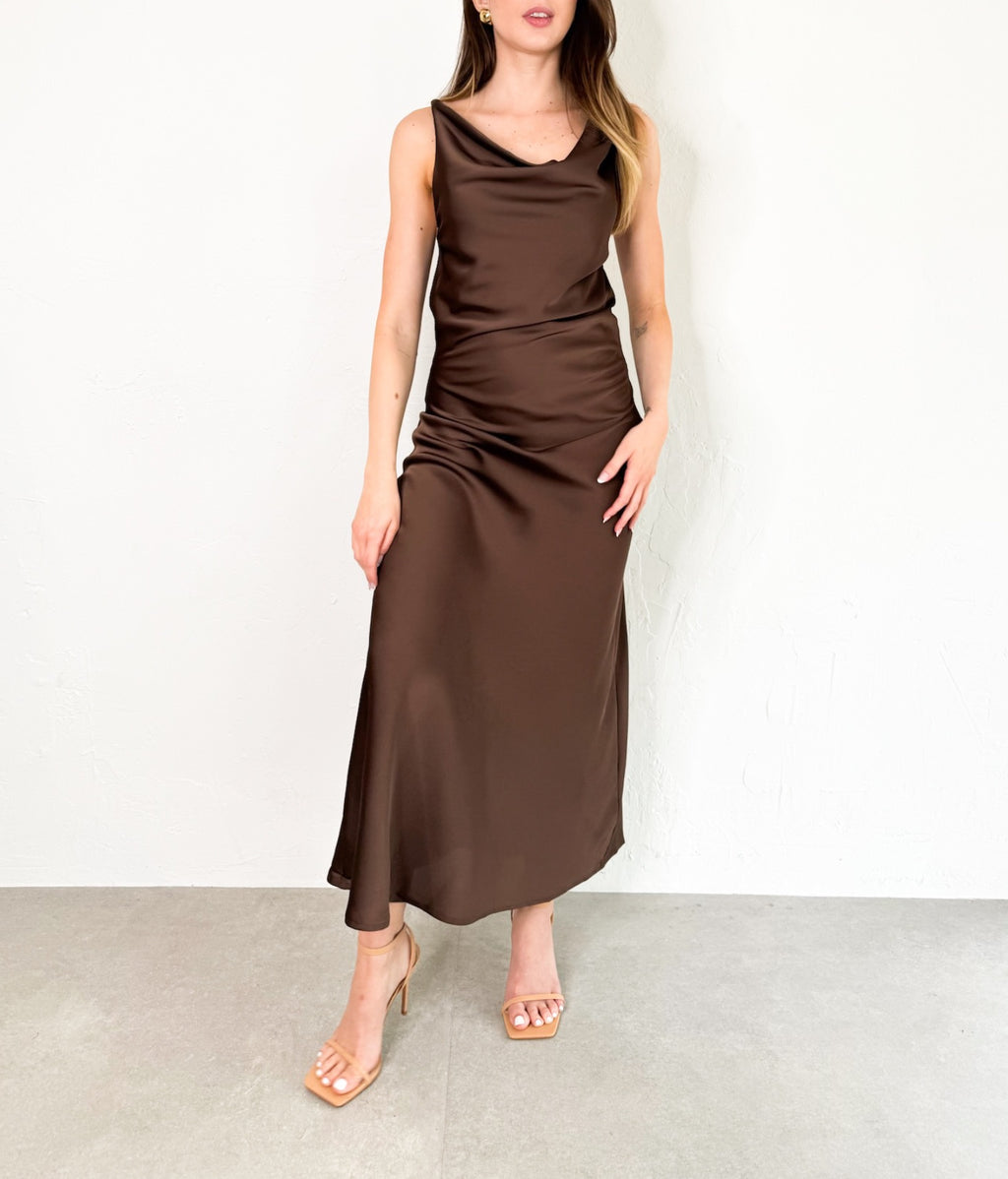 Vienna Dress in Brown