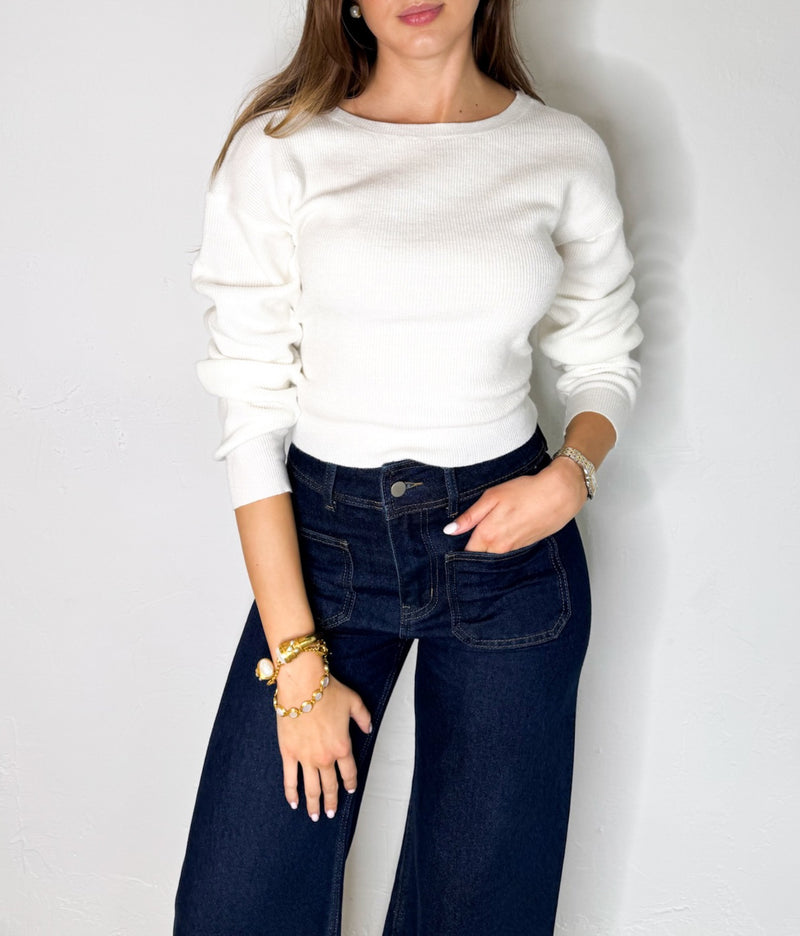 Ruby Top in Ivory
