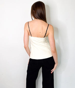 Zara Top in Ivory/Black