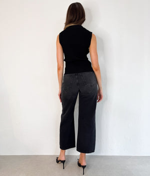 Enzo Barrel Jeans in Black