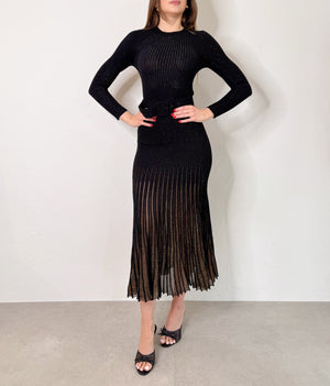 Reese Dress in Black/Gold