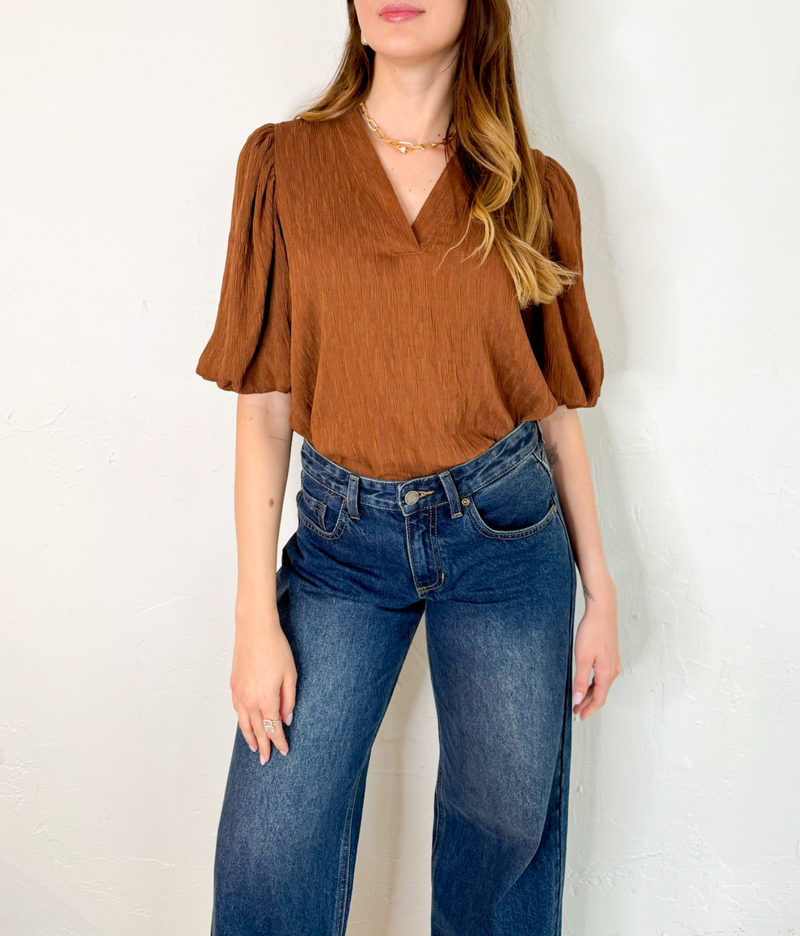 Lauren Top in Brown