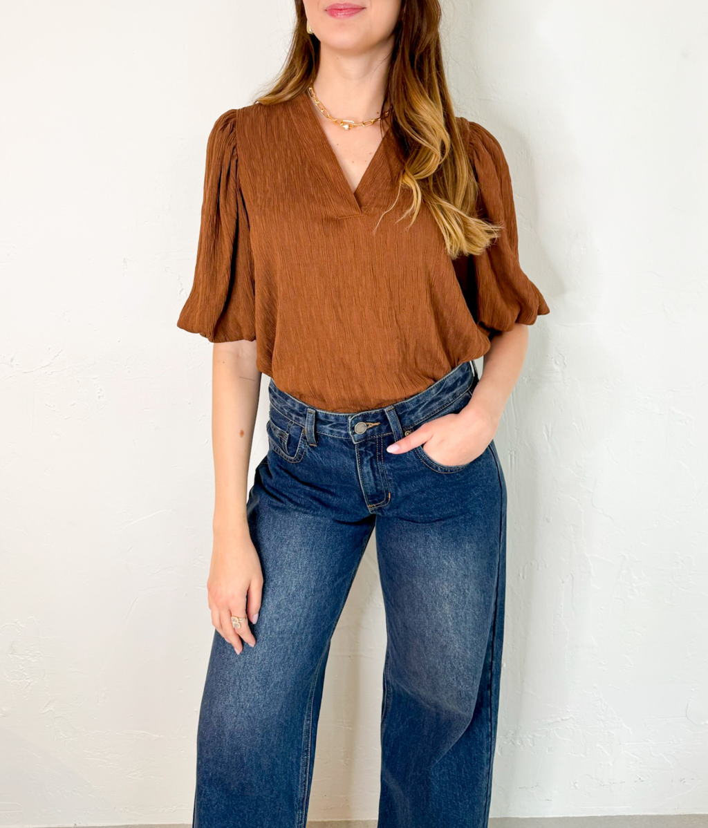 Lauren Top in Brown