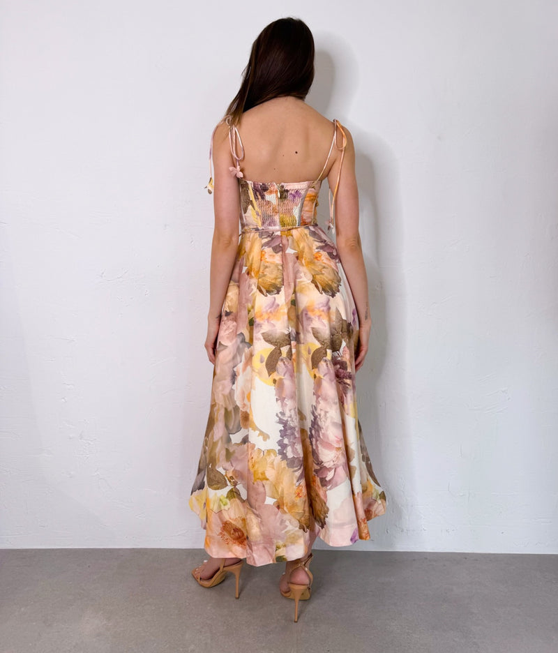 Cleo Dress in Cream/Multi