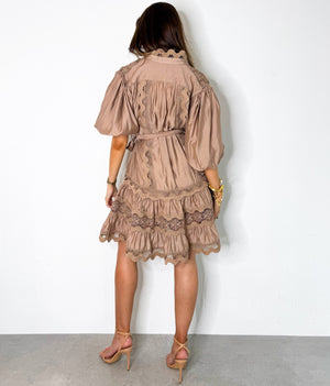Helena Dress in Brown