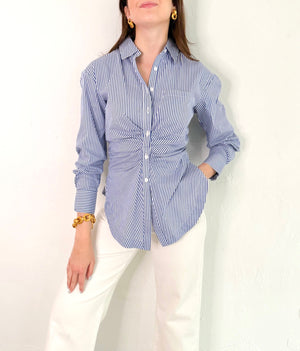Jess Top in Blue/White
