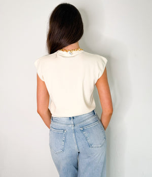 Rachel Top in Ivory