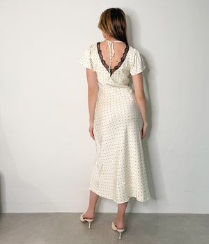 Coco Dress in Cream/Black