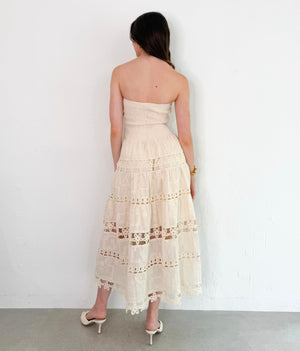 Stephanie Dress in Ecru