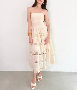 Stephanie Dress in Ecru
