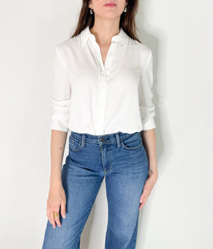 Annie Button Down Shirt in White