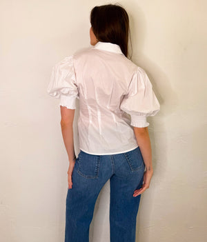 Heather Top in White